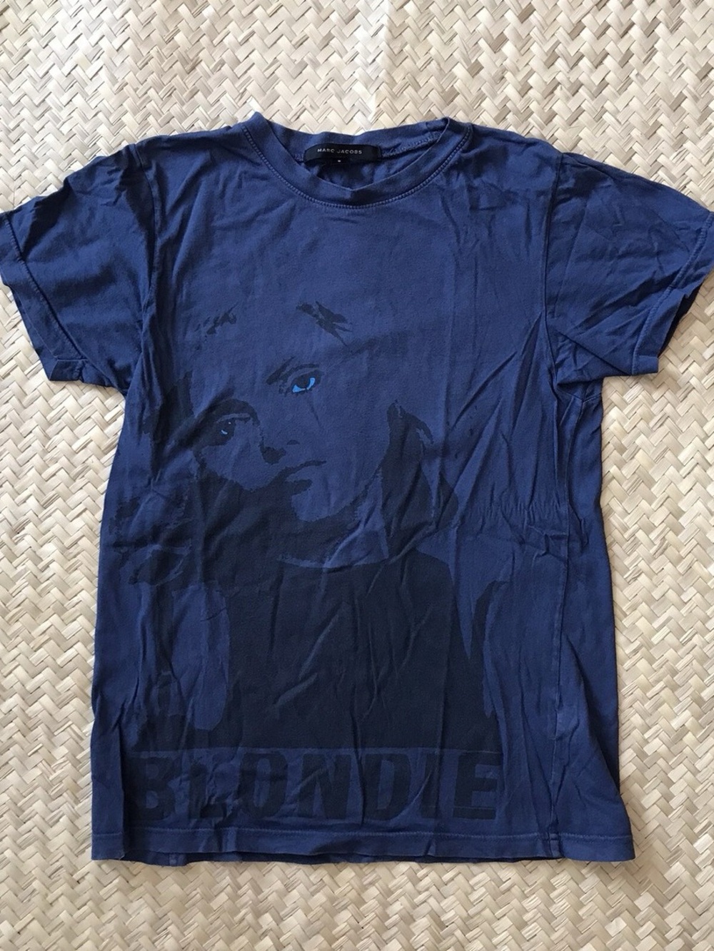 Marc Jacobs Navy Blue Blondie Portrait Short Sleeve Tee